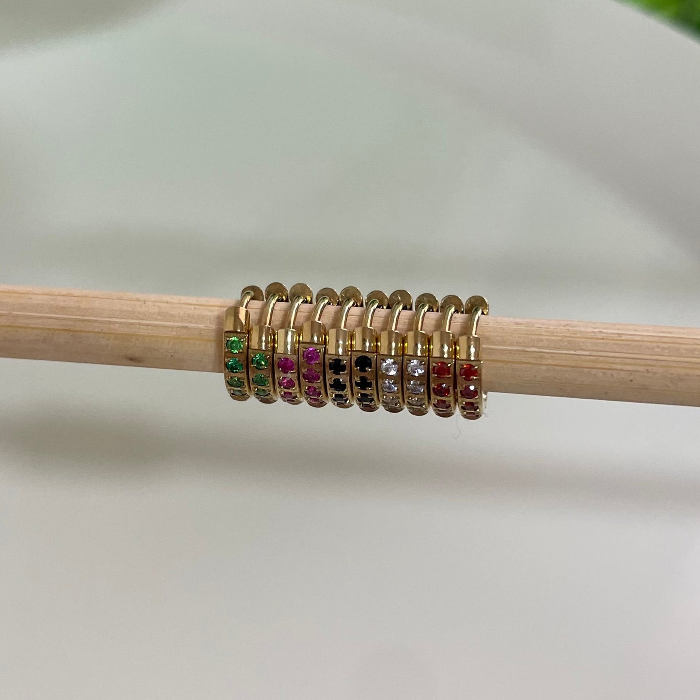 Colored mini hoops