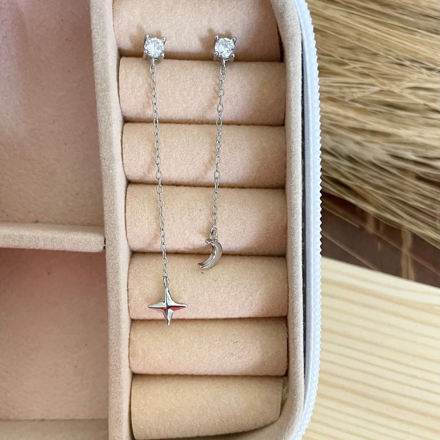 Star and Moon Earrings