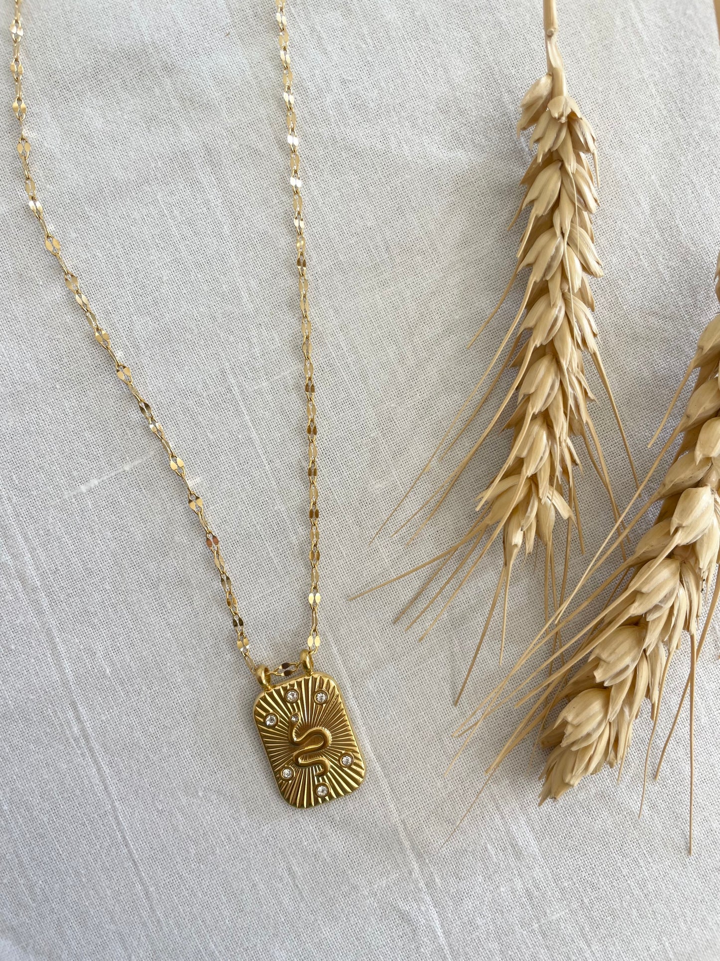 Square snake necklace