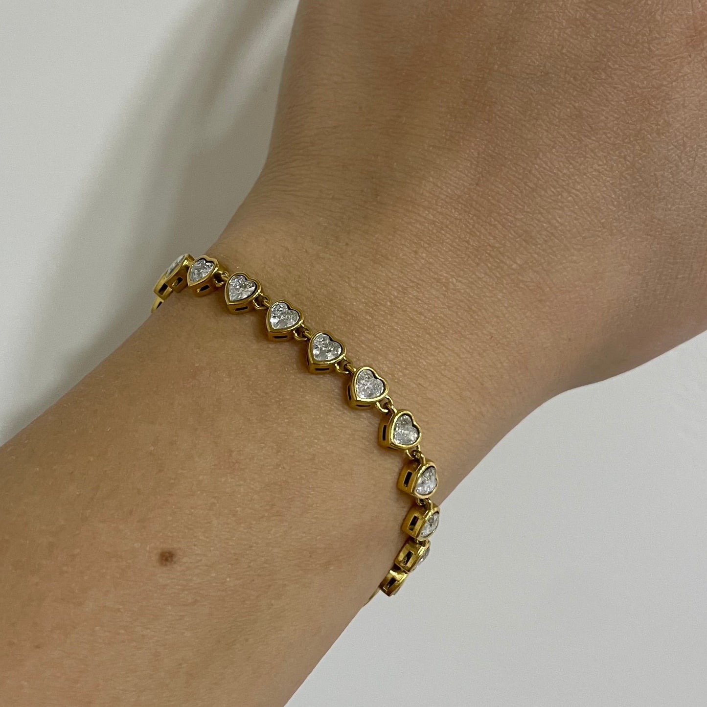 Heart Tennis Bracelet