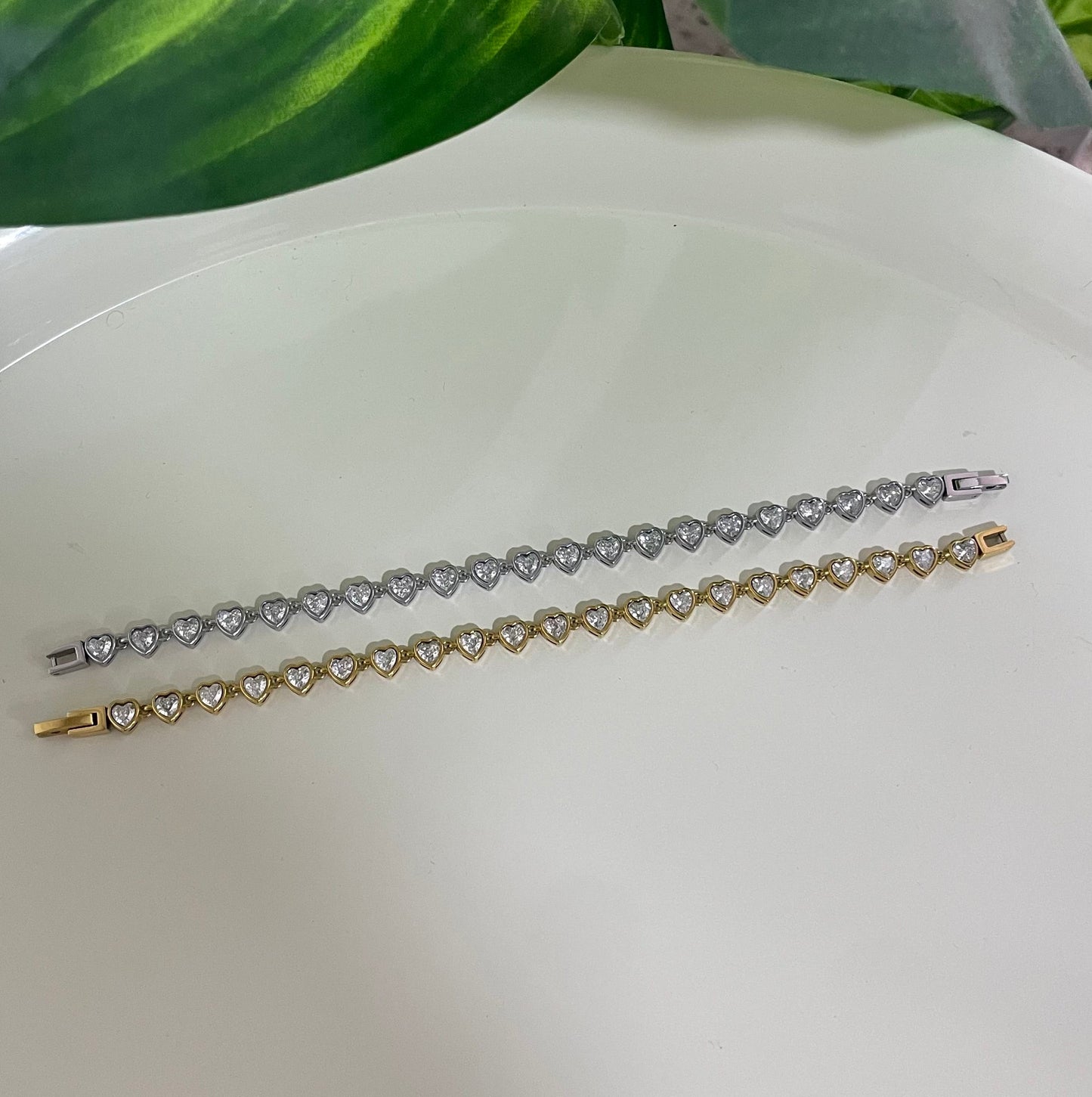 Heart Tennis Bracelet