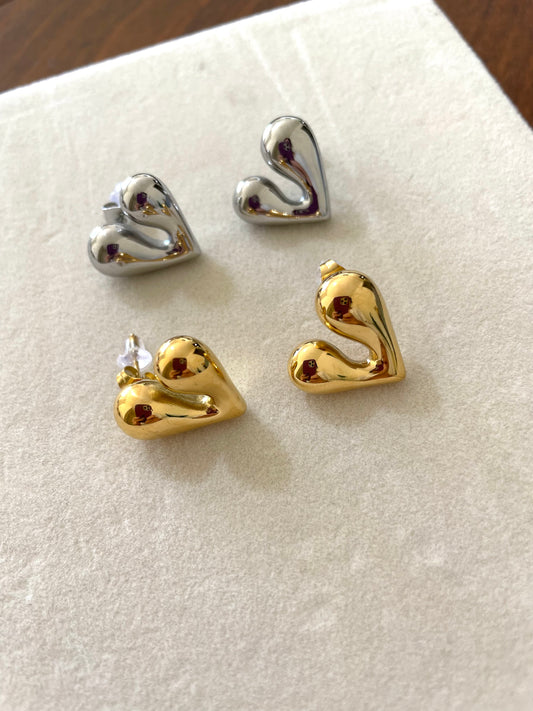 Broken heart earrings