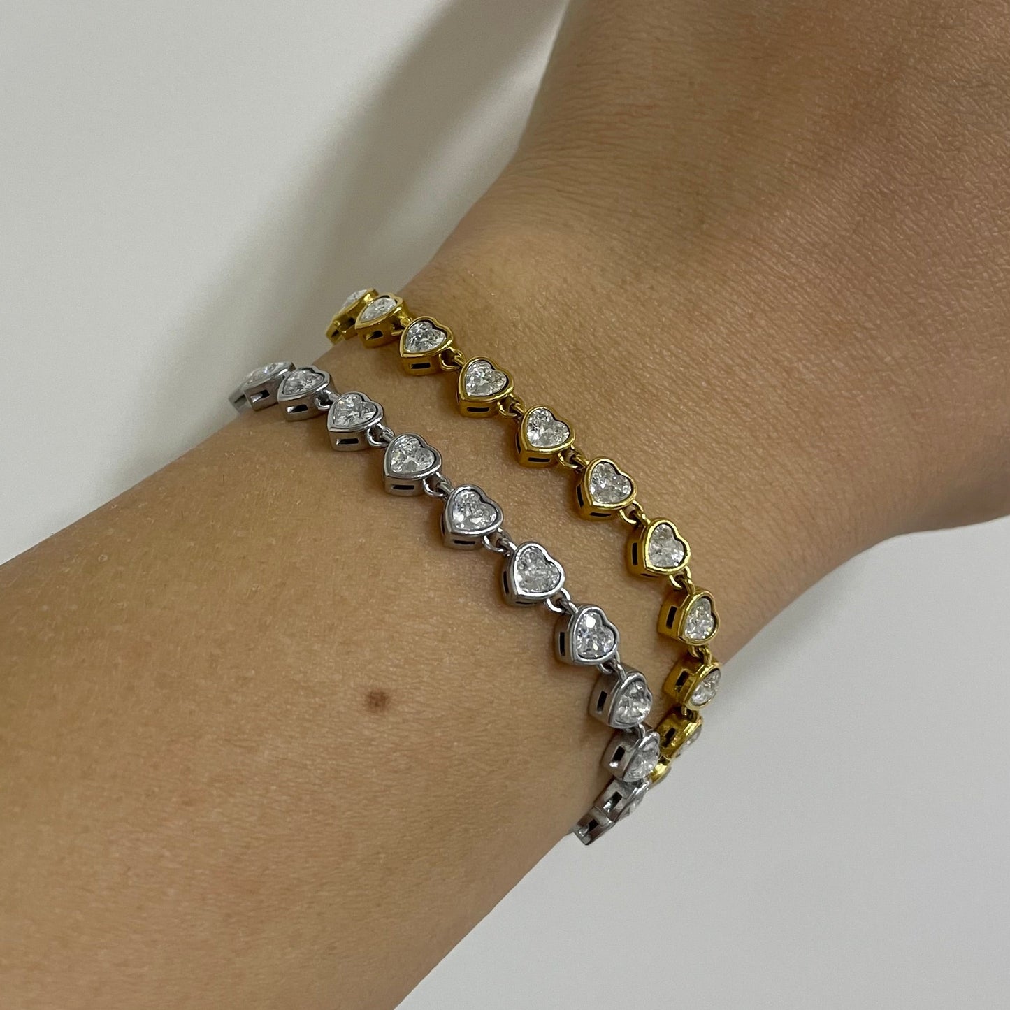 Heart Tennis Bracelet