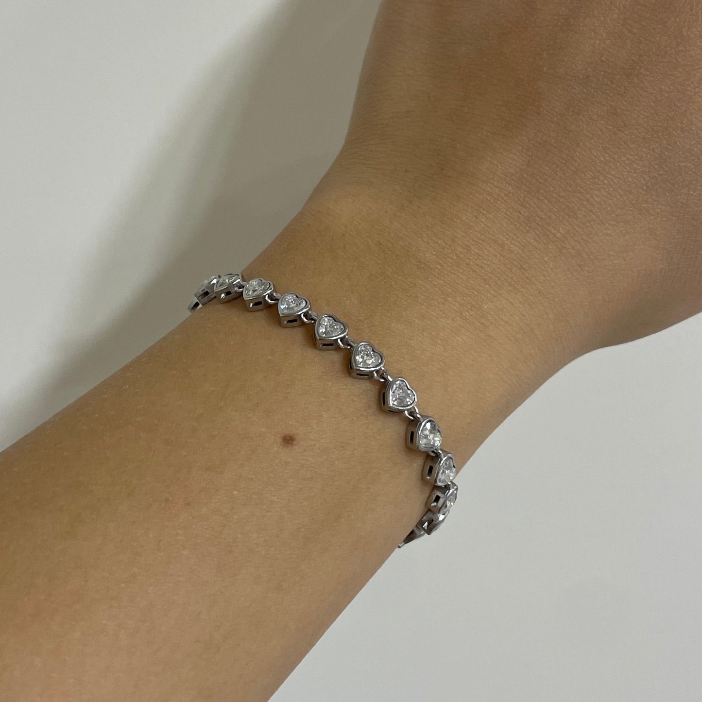 Heart Tennis Bracelet
