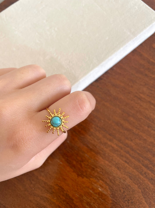 Blue sun ring