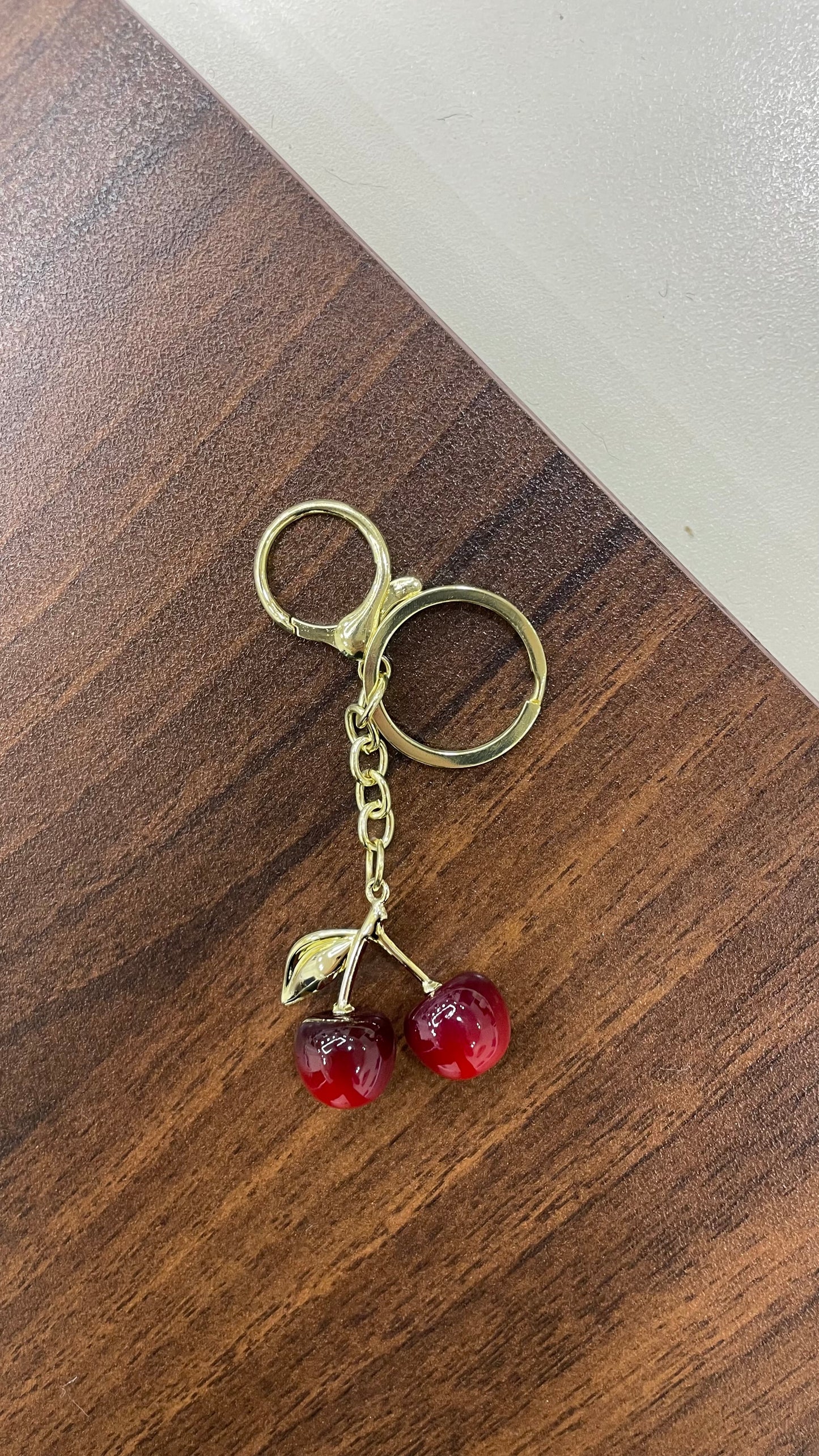 Small cherry keychain