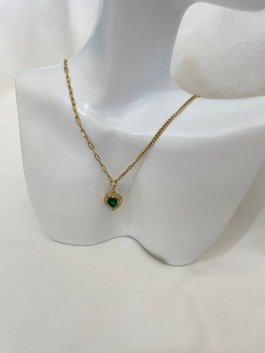 Green Heart Necklace