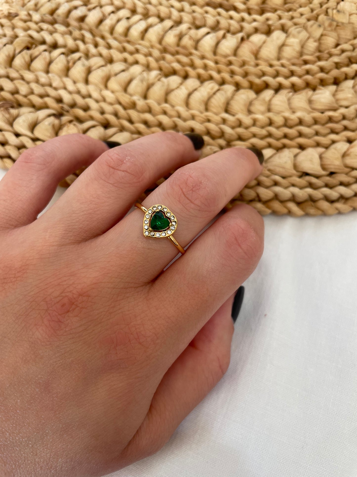 Emerald Heart Ring