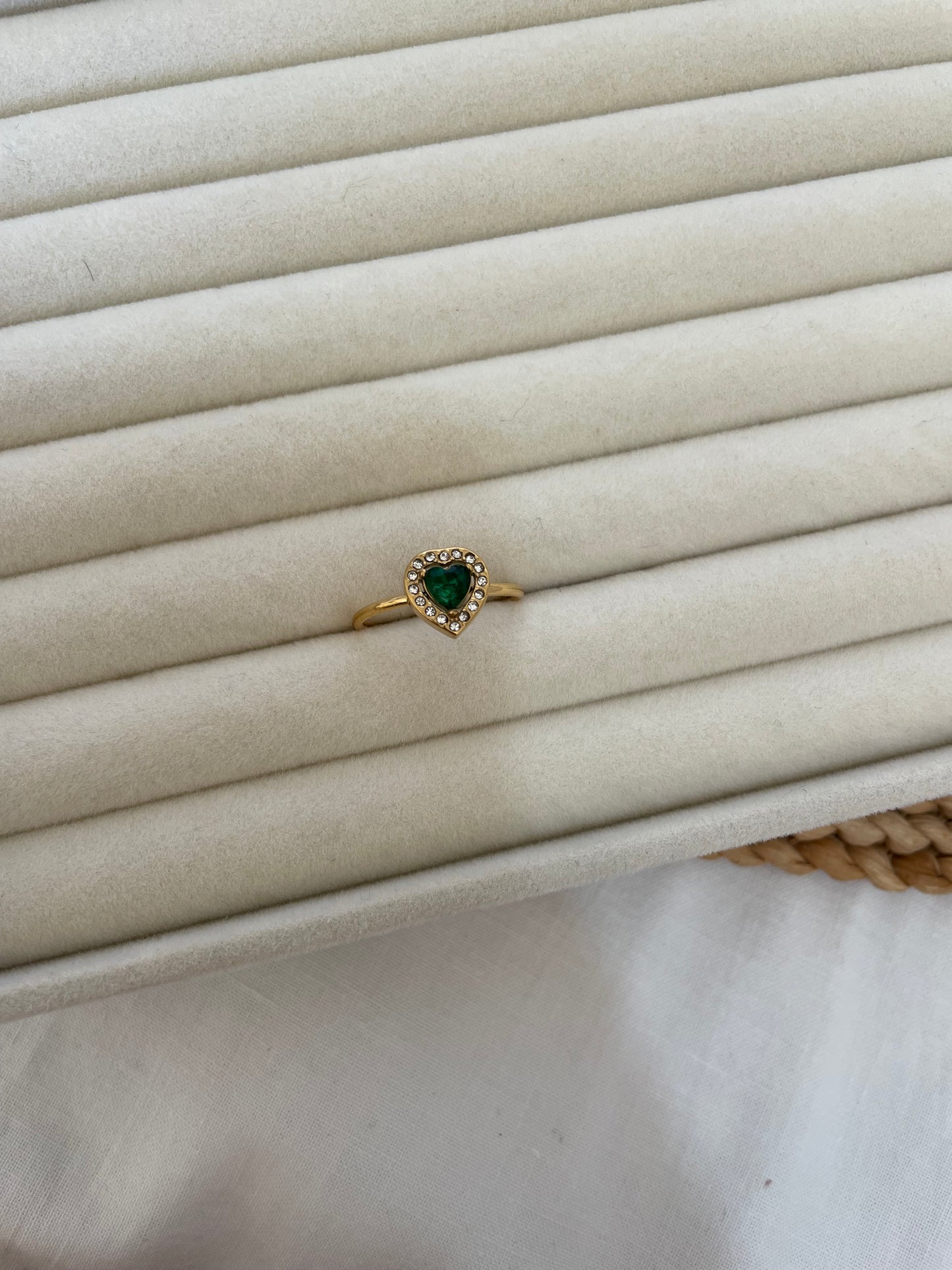 Emerald Heart Ring